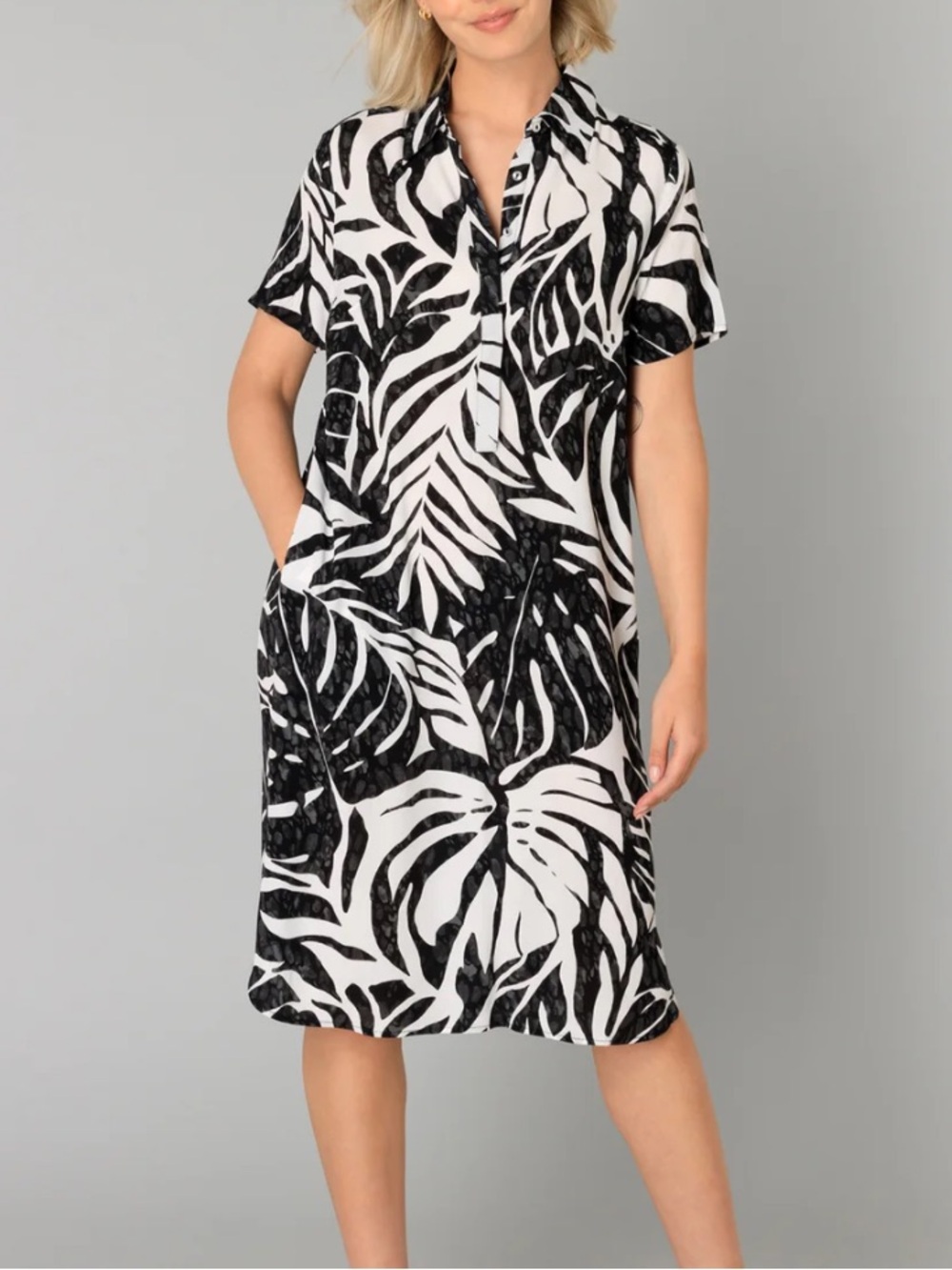 Cassee’s New York Tropical Leaf Dress NWT